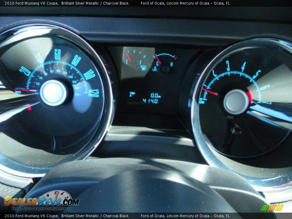2010 Ford Mustang V6 Coupe Brilliant Silver Metallic / Charcoal Black Photo #7