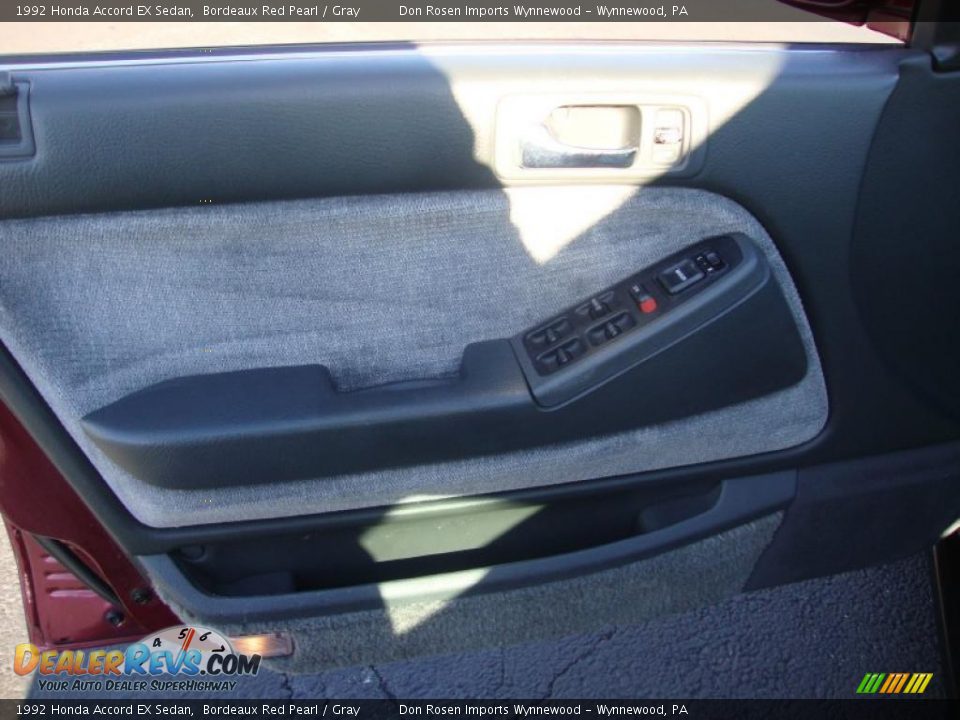 1992 Honda Accord EX Sedan Bordeaux Red Pearl / Gray Photo #13