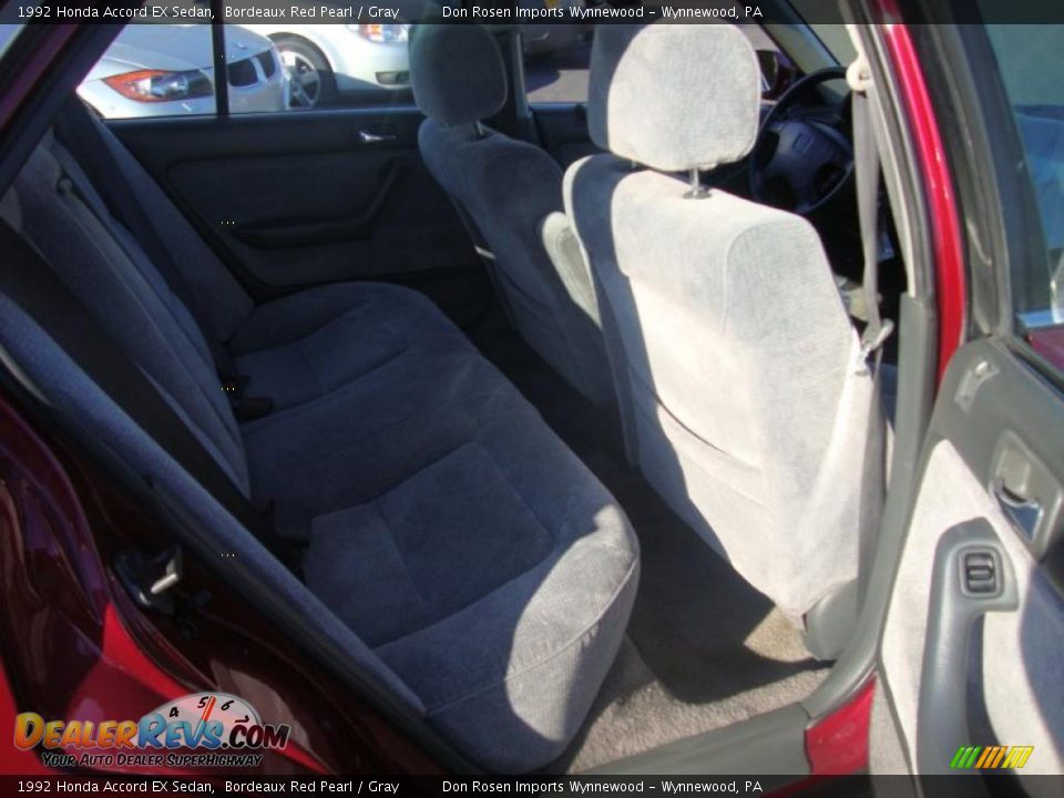 1992 Honda Accord EX Sedan Bordeaux Red Pearl / Gray Photo #21