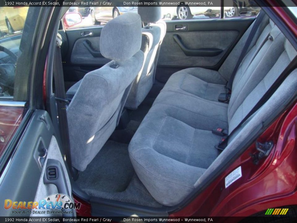 1992 Honda Accord EX Sedan Bordeaux Red Pearl / Gray Photo #22
