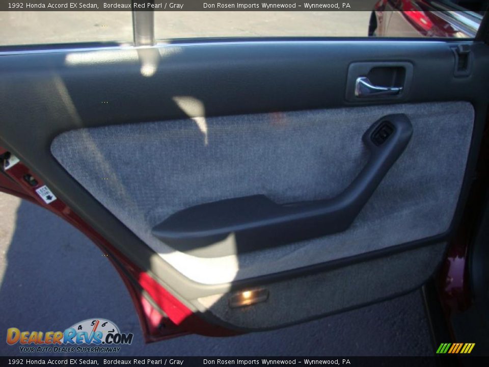 1992 Honda Accord EX Sedan Bordeaux Red Pearl / Gray Photo #23