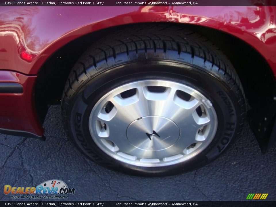 1992 Honda Accord EX Sedan Bordeaux Red Pearl / Gray Photo #27