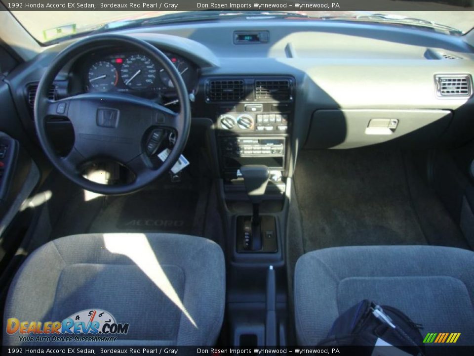 1992 Honda Accord EX Sedan Bordeaux Red Pearl / Gray Photo #29