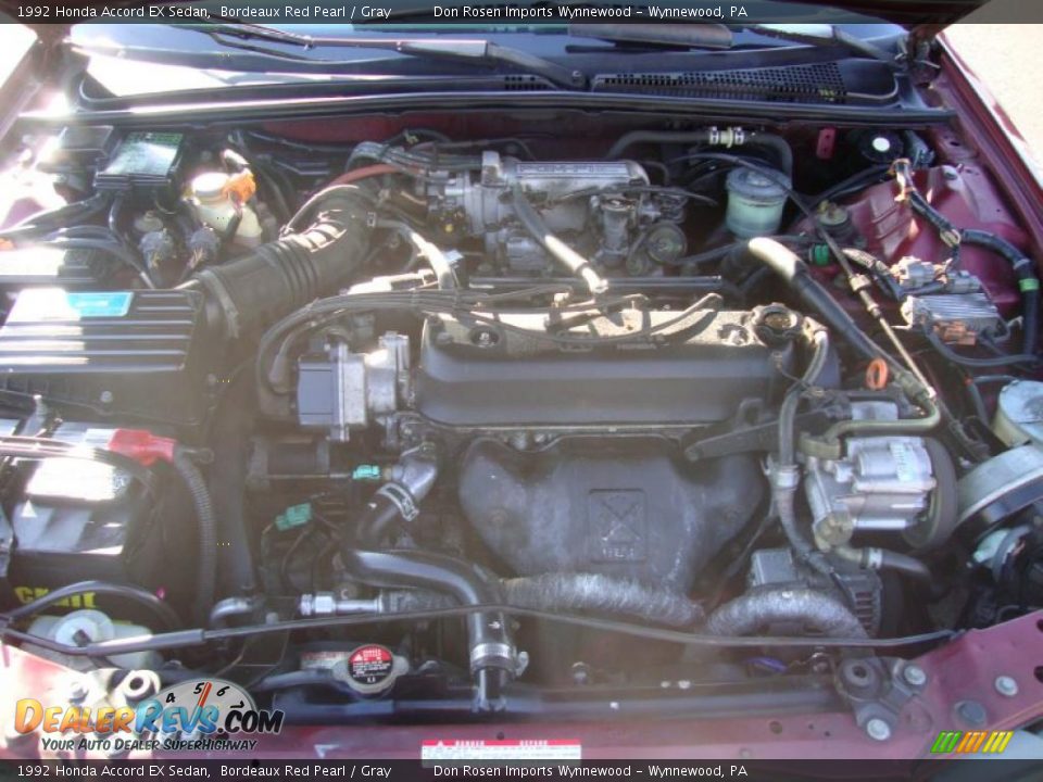 1992 Honda Accord EX Sedan Bordeaux Red Pearl / Gray Photo #33