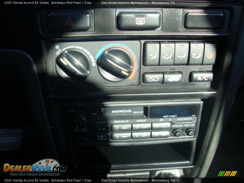 1992 Honda Accord EX Sedan Bordeaux Red Pearl / Gray Photo #36