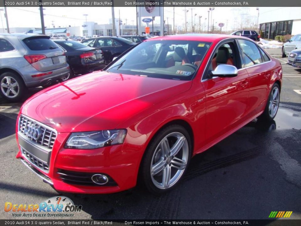 2010 Audi S4 3.0 quattro Sedan Brilliant Red / Black/Red Photo #1