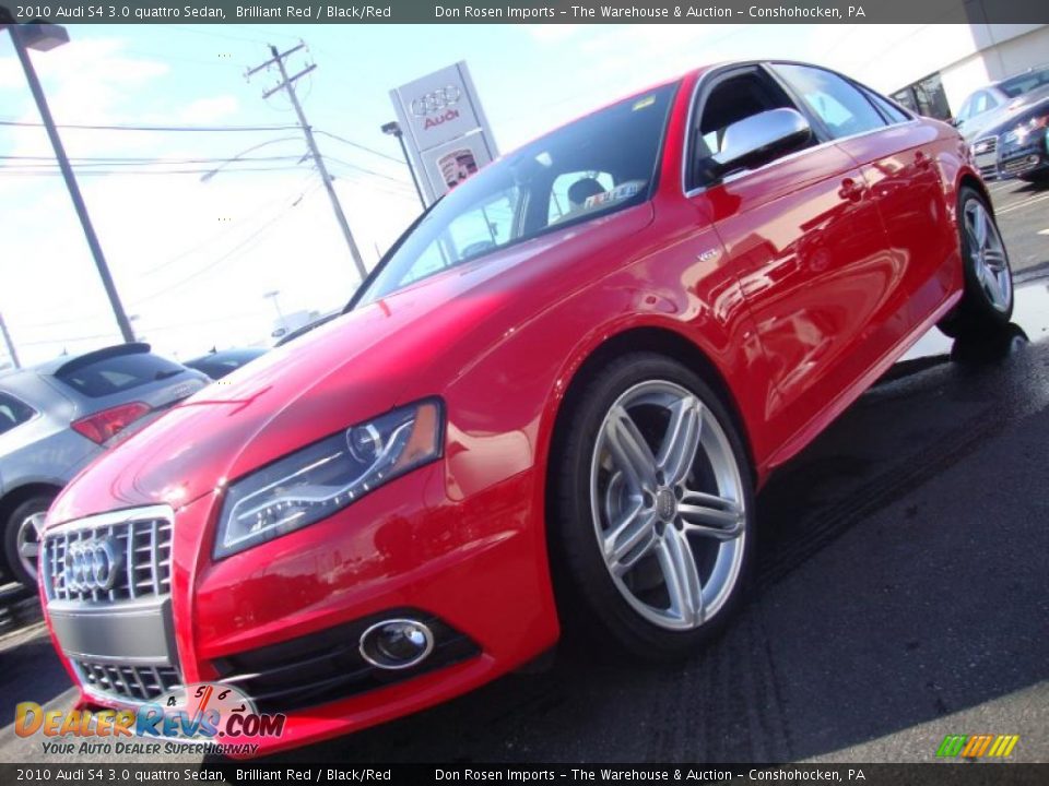 2010 Audi S4 3.0 quattro Sedan Brilliant Red / Black/Red Photo #2