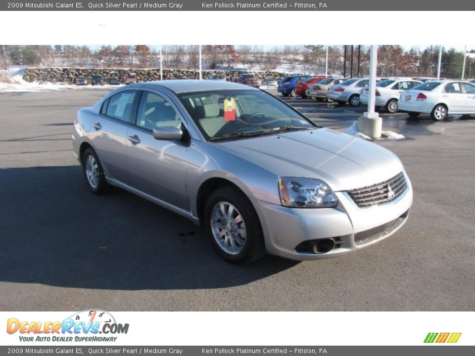 2009 Mitsubishi Galant ES Quick Silver Pearl / Medium Gray Photo #4