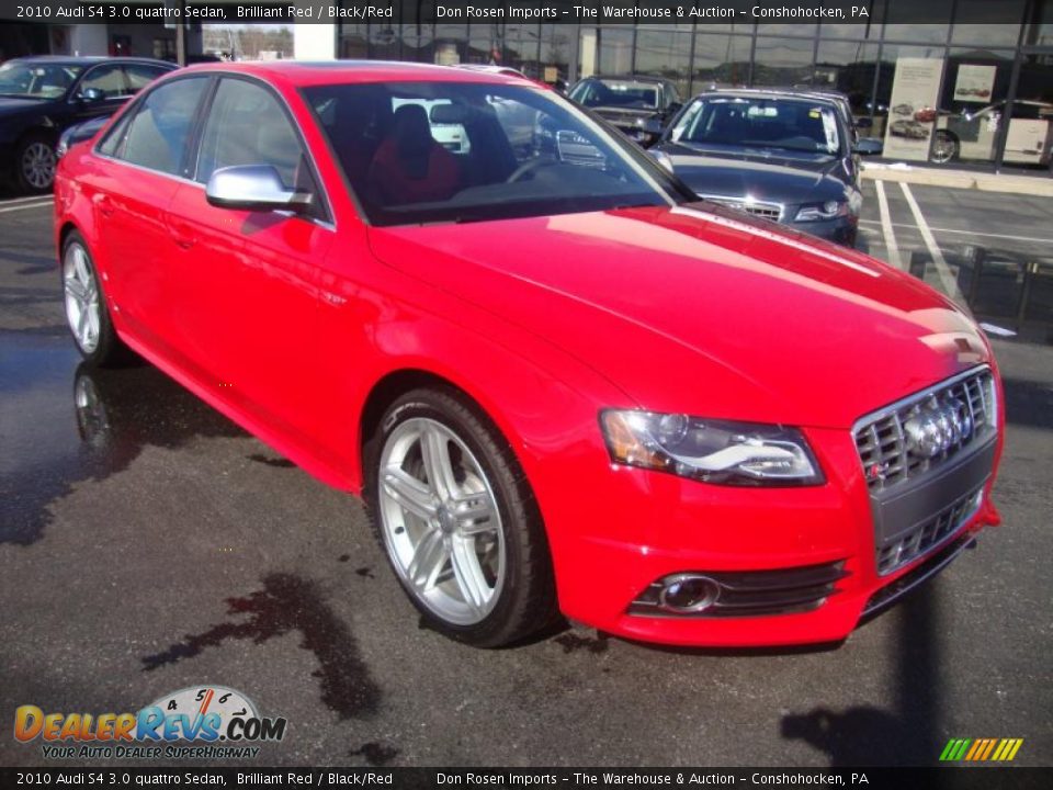 2010 Audi S4 3.0 quattro Sedan Brilliant Red / Black/Red Photo #4