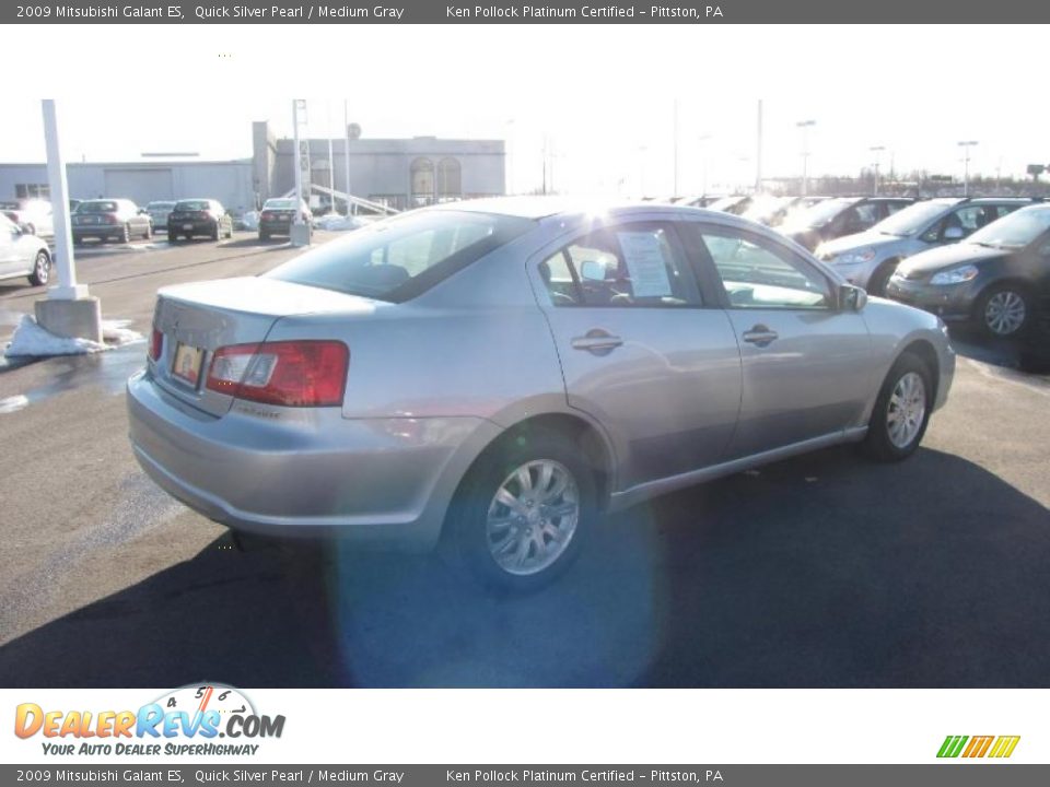 2009 Mitsubishi Galant ES Quick Silver Pearl / Medium Gray Photo #6