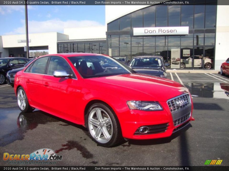 2010 Audi S4 3.0 quattro Sedan Brilliant Red / Black/Red Photo #5