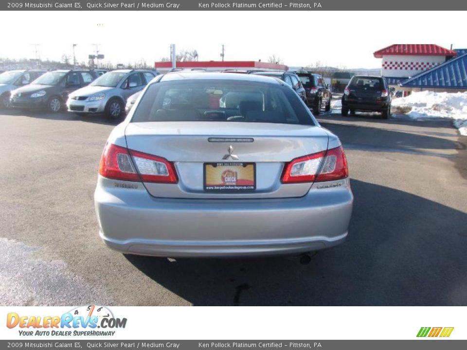 2009 Mitsubishi Galant ES Quick Silver Pearl / Medium Gray Photo #7
