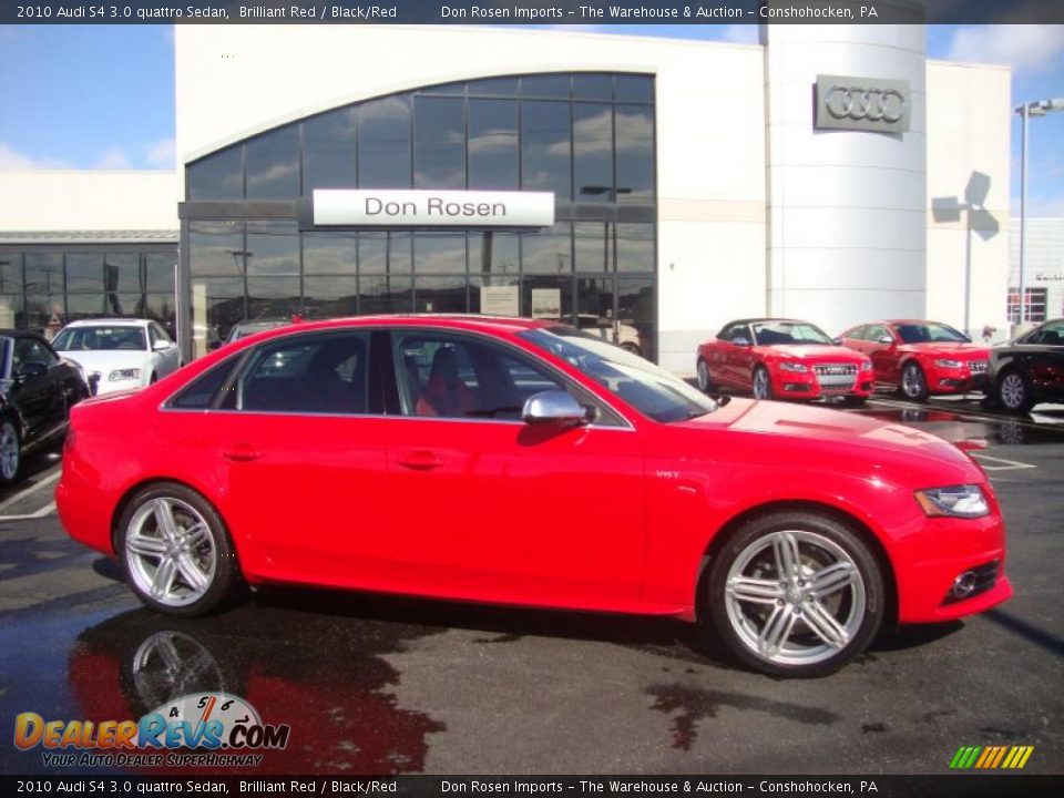 2010 Audi S4 3.0 quattro Sedan Brilliant Red / Black/Red Photo #6