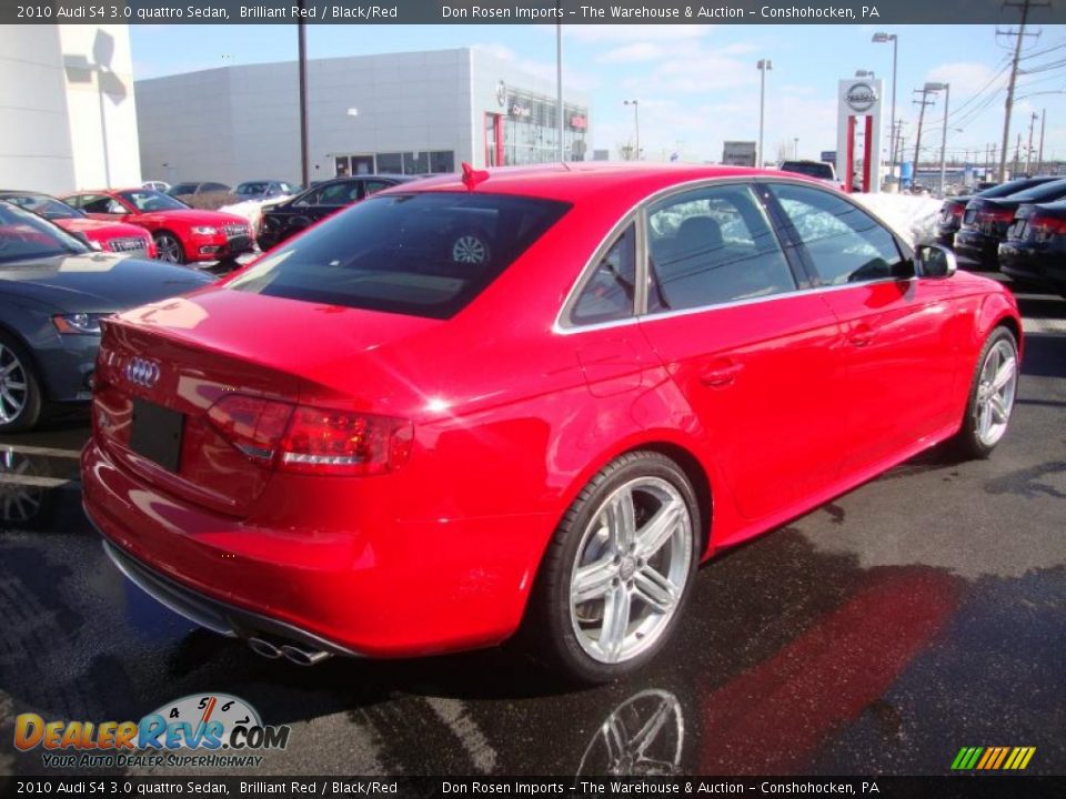 2010 Audi S4 3.0 quattro Sedan Brilliant Red / Black/Red Photo #7