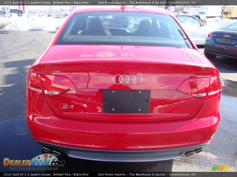 2010 Audi S4 3.0 quattro Sedan Brilliant Red / Black/Red Photo #8