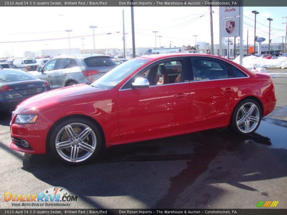 2010 Audi S4 3.0 quattro Sedan Brilliant Red / Black/Red Photo #10