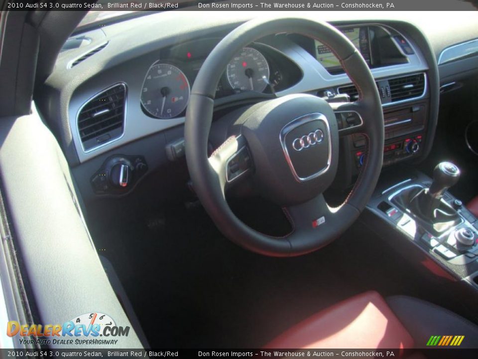 2010 Audi S4 3.0 quattro Sedan Brilliant Red / Black/Red Photo #11