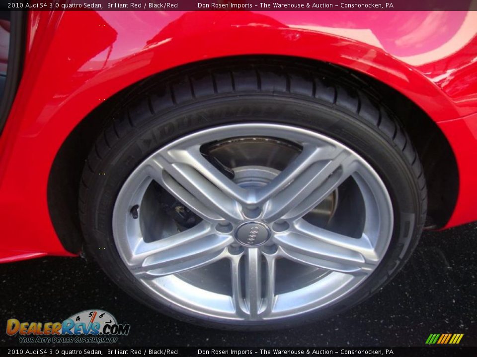 2010 Audi S4 3.0 quattro Sedan Brilliant Red / Black/Red Photo #25