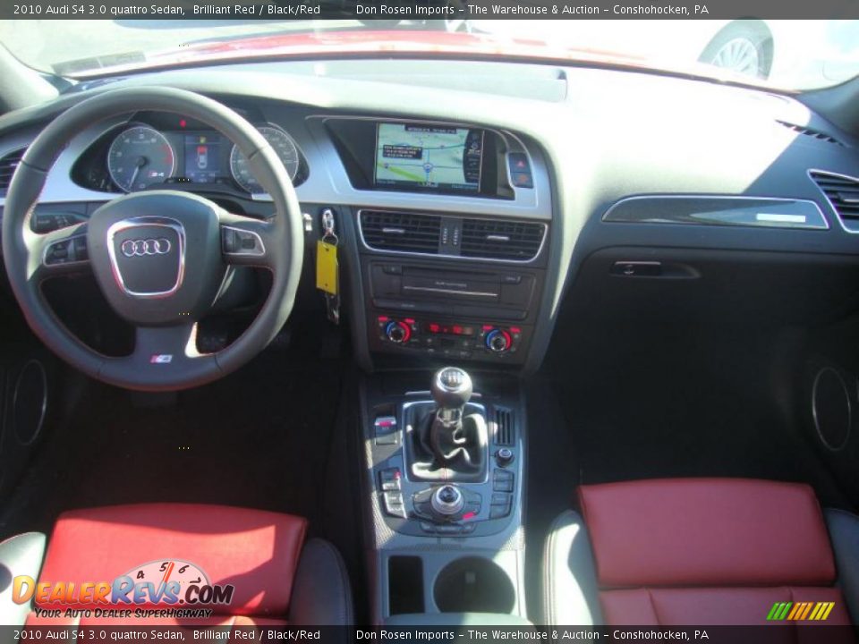 2010 Audi S4 3.0 quattro Sedan Brilliant Red / Black/Red Photo #27