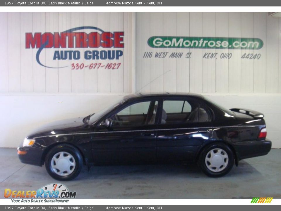 1997 Toyota Corolla DX Satin Black Metallic / Beige Photo #1