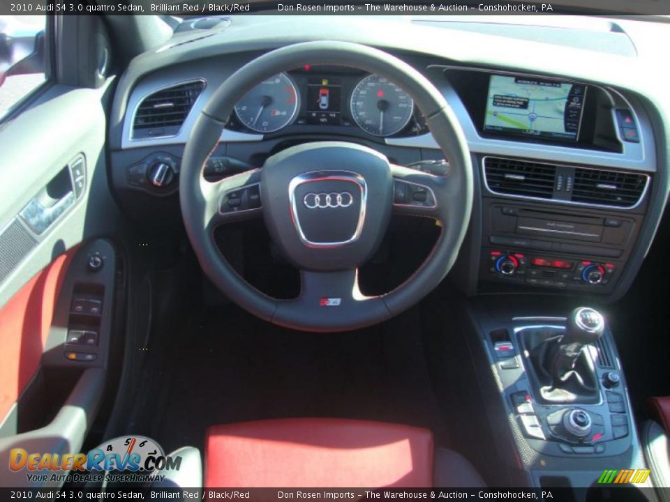 2010 Audi S4 3.0 quattro Sedan Brilliant Red / Black/Red Photo #28