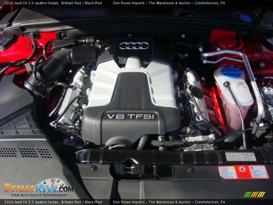 2010 Audi S4 3.0 quattro Sedan Brilliant Red / Black/Red Photo #30