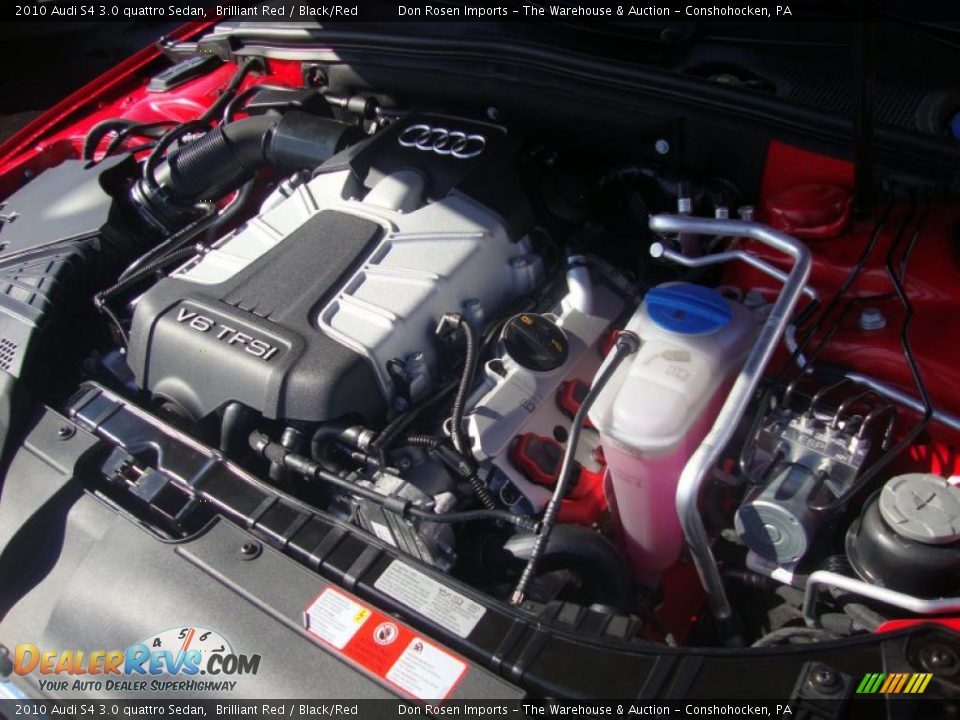 2010 Audi S4 3.0 quattro Sedan Brilliant Red / Black/Red Photo #31