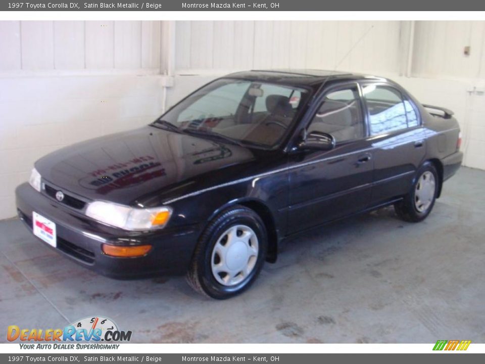 1997 Toyota Corolla DX Satin Black Metallic / Beige Photo #4