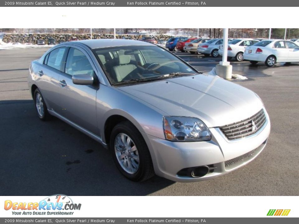 2009 Mitsubishi Galant ES Quick Silver Pearl / Medium Gray Photo #4