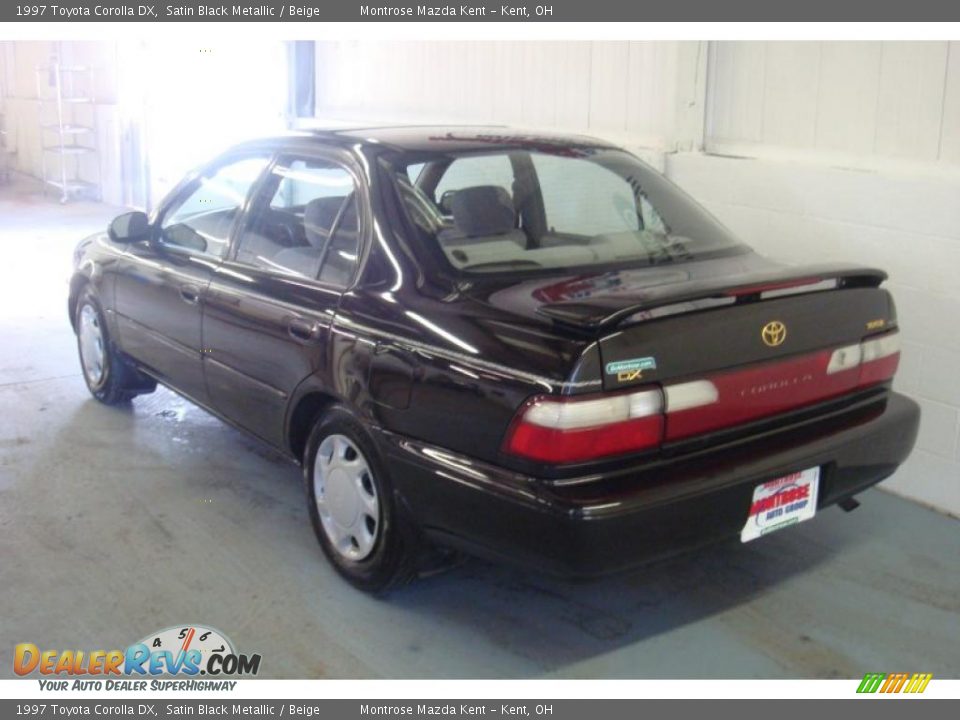 1997 Toyota Corolla DX Satin Black Metallic / Beige Photo #5