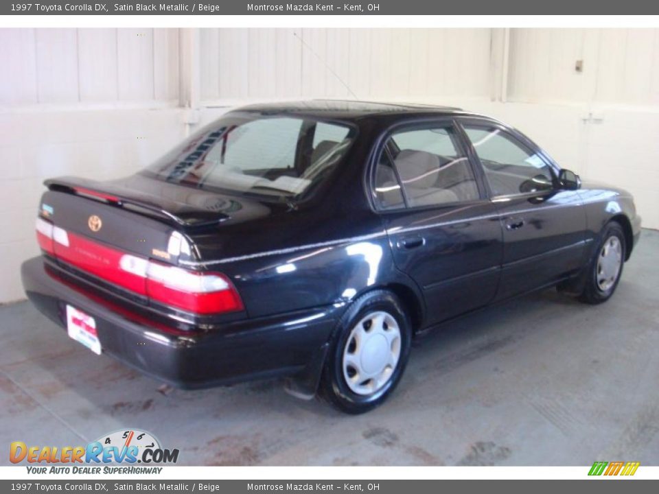 1997 Toyota Corolla DX Satin Black Metallic / Beige Photo #6