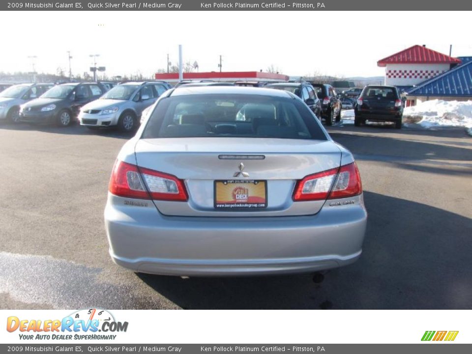 2009 Mitsubishi Galant ES Quick Silver Pearl / Medium Gray Photo #7