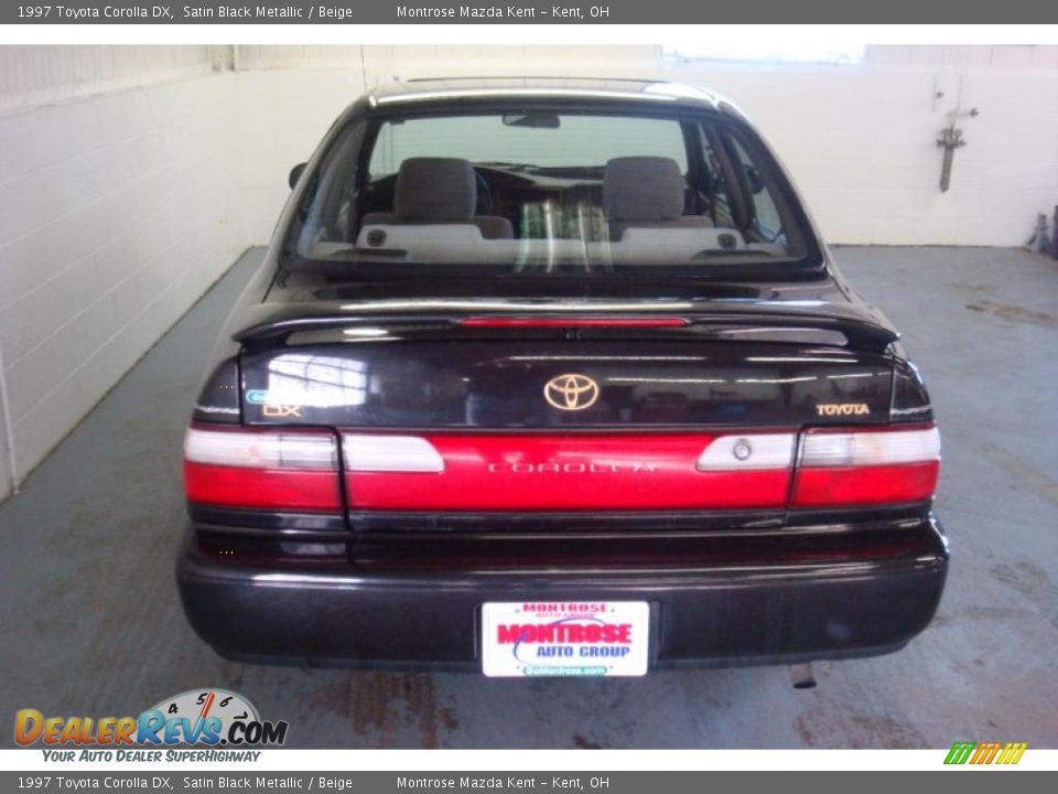 1997 Toyota Corolla DX Satin Black Metallic / Beige Photo #8