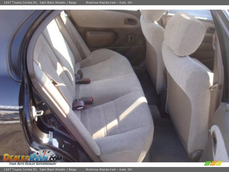 1997 Toyota Corolla DX Satin Black Metallic / Beige Photo #10