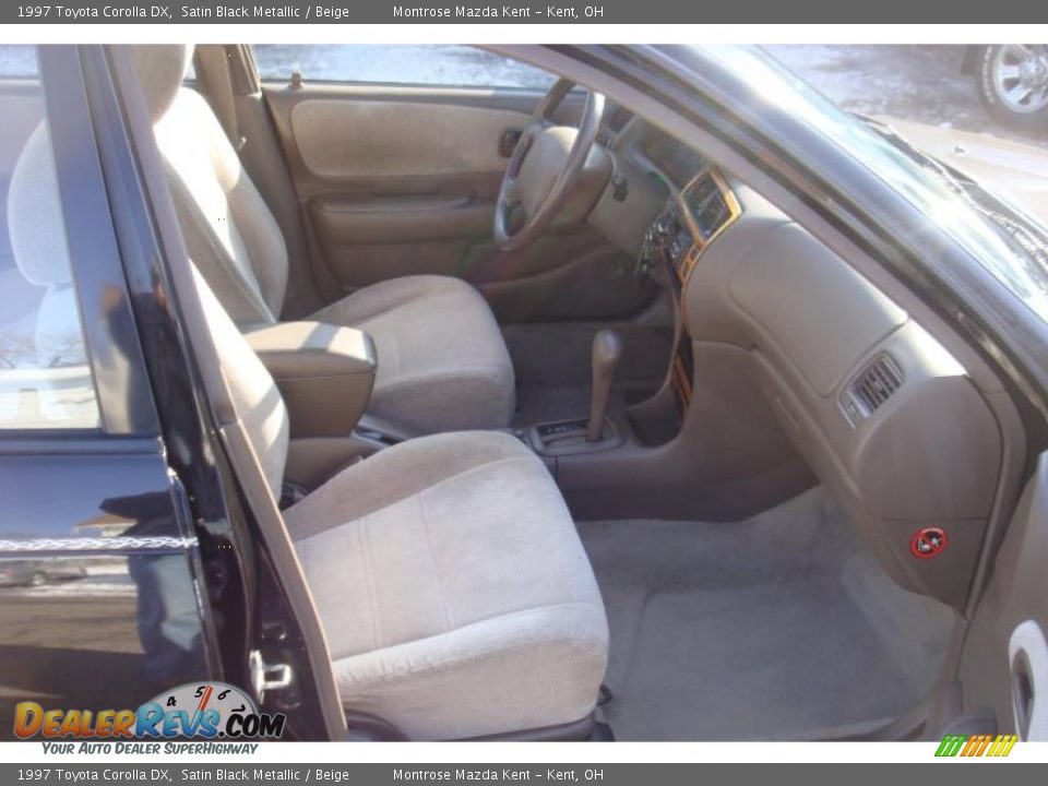 1997 Toyota Corolla DX Satin Black Metallic / Beige Photo #11