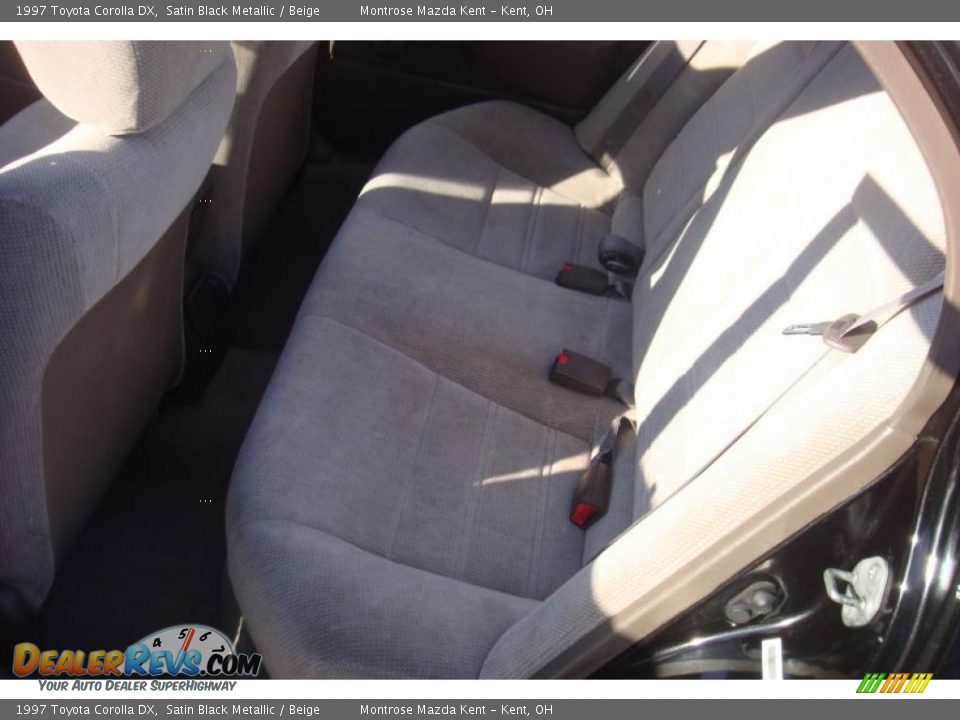 1997 Toyota Corolla DX Satin Black Metallic / Beige Photo #13