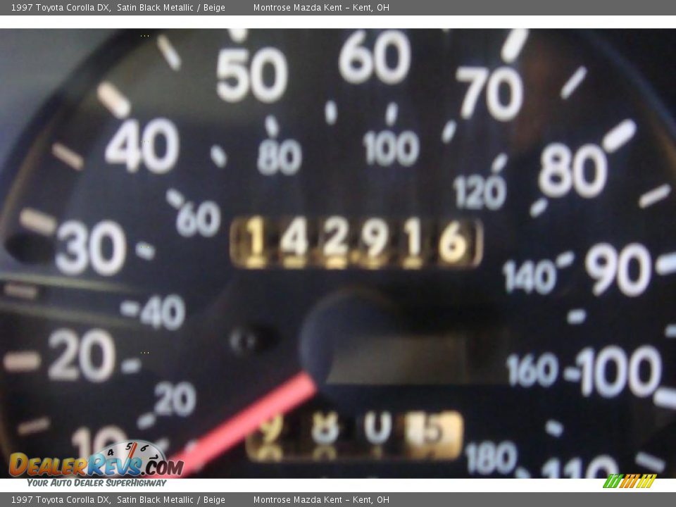 1997 Toyota Corolla DX Satin Black Metallic / Beige Photo #20