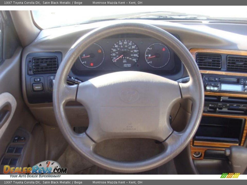 1997 Toyota Corolla DX Satin Black Metallic / Beige Photo #23