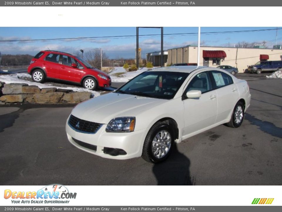 2009 Mitsubishi Galant ES Dover White Pearl / Medium Gray Photo #2