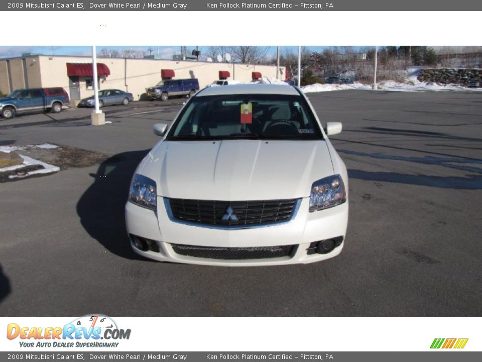 2009 Mitsubishi Galant ES Dover White Pearl / Medium Gray Photo #3