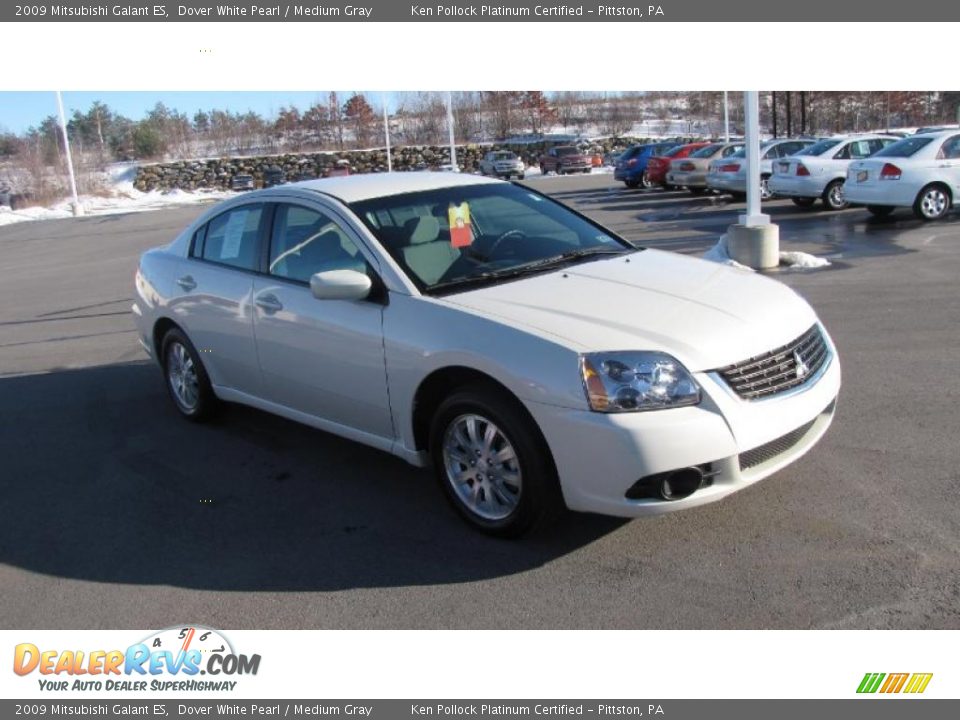 2009 Mitsubishi Galant ES Dover White Pearl / Medium Gray Photo #4