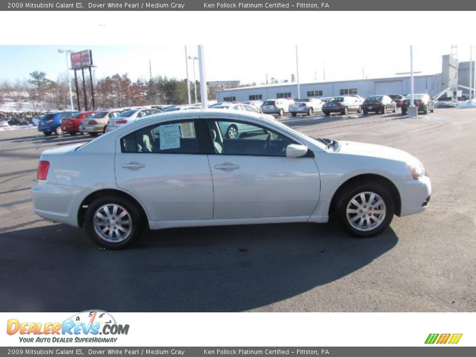 2009 Mitsubishi Galant ES Dover White Pearl / Medium Gray Photo #5