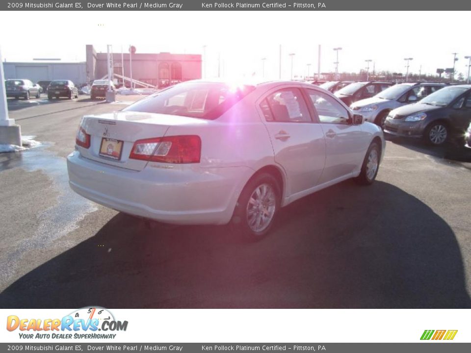2009 Mitsubishi Galant ES Dover White Pearl / Medium Gray Photo #6