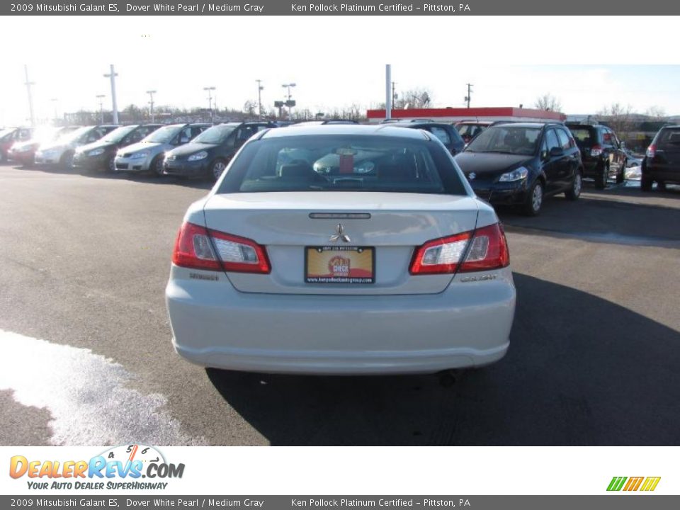2009 Mitsubishi Galant ES Dover White Pearl / Medium Gray Photo #7
