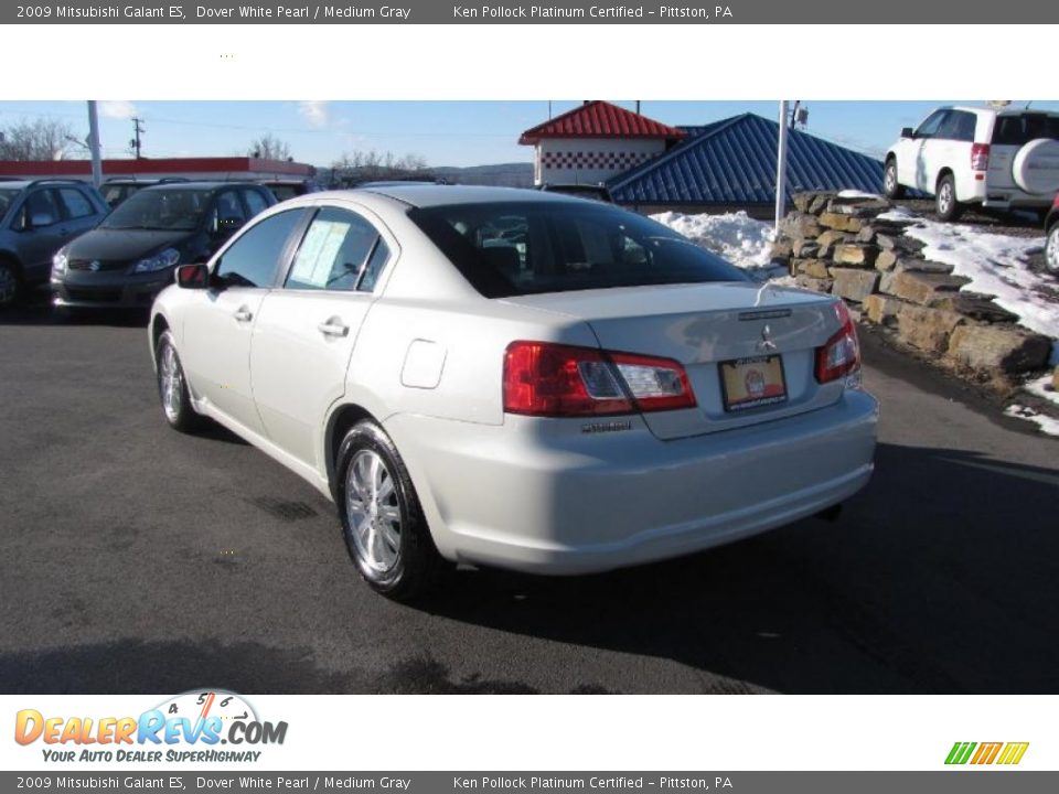 2009 Mitsubishi Galant ES Dover White Pearl / Medium Gray Photo #8