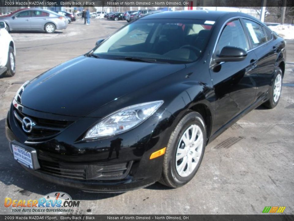 2009 Mazda MAZDA6 i Sport Ebony Black / Black Photo #1