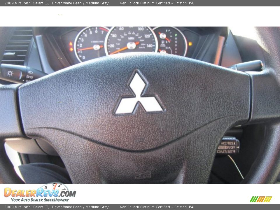 2009 Mitsubishi Galant ES Dover White Pearl / Medium Gray Photo #23