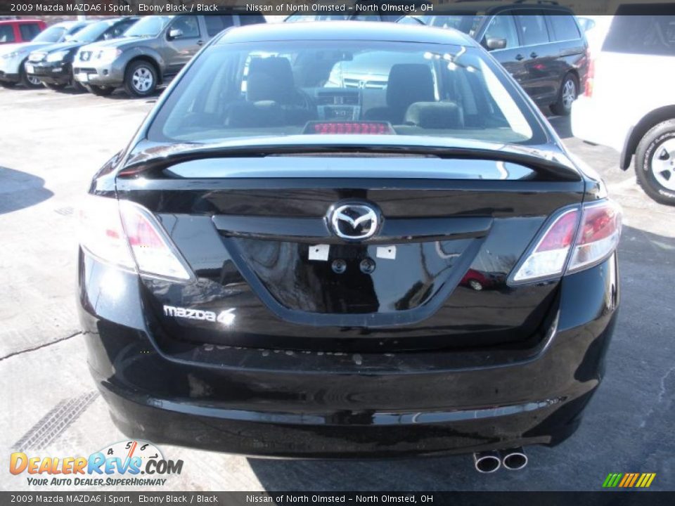 2009 Mazda MAZDA6 i Sport Ebony Black / Black Photo #6