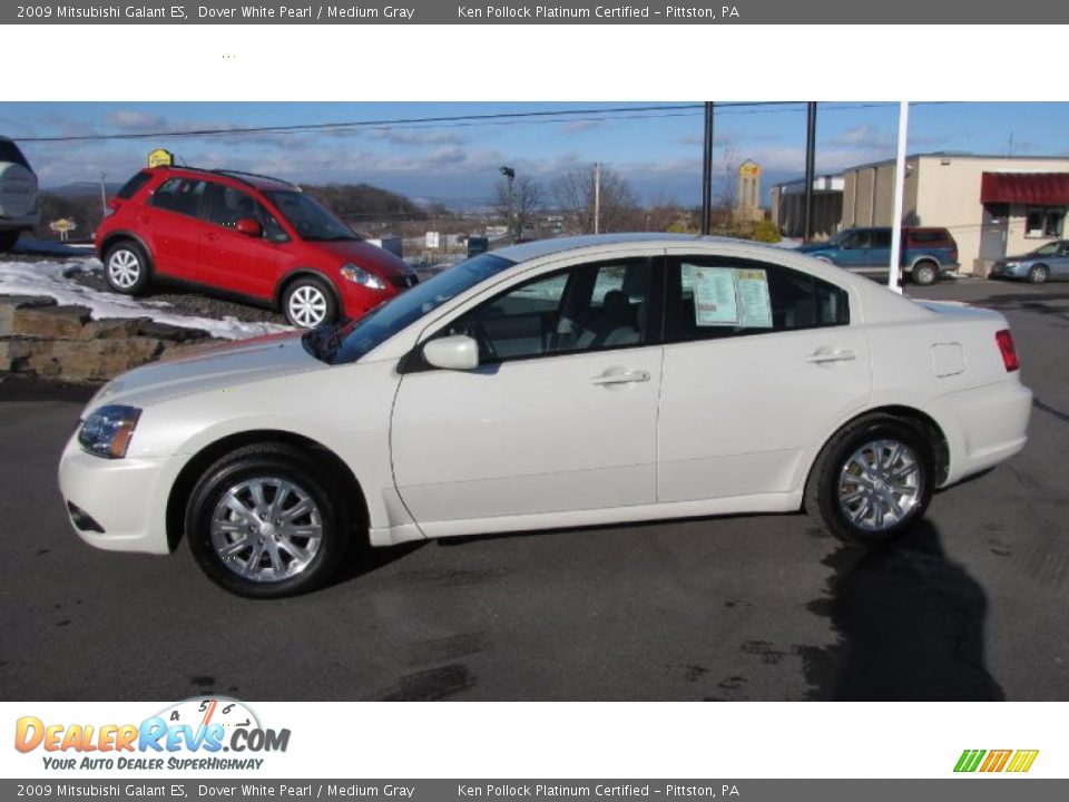 2009 Mitsubishi Galant ES Dover White Pearl / Medium Gray Photo #1