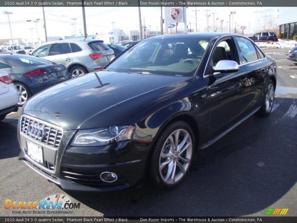 2010 Audi S4 3.0 quattro Sedan Phantom Black Pearl Effect / Black Photo #1